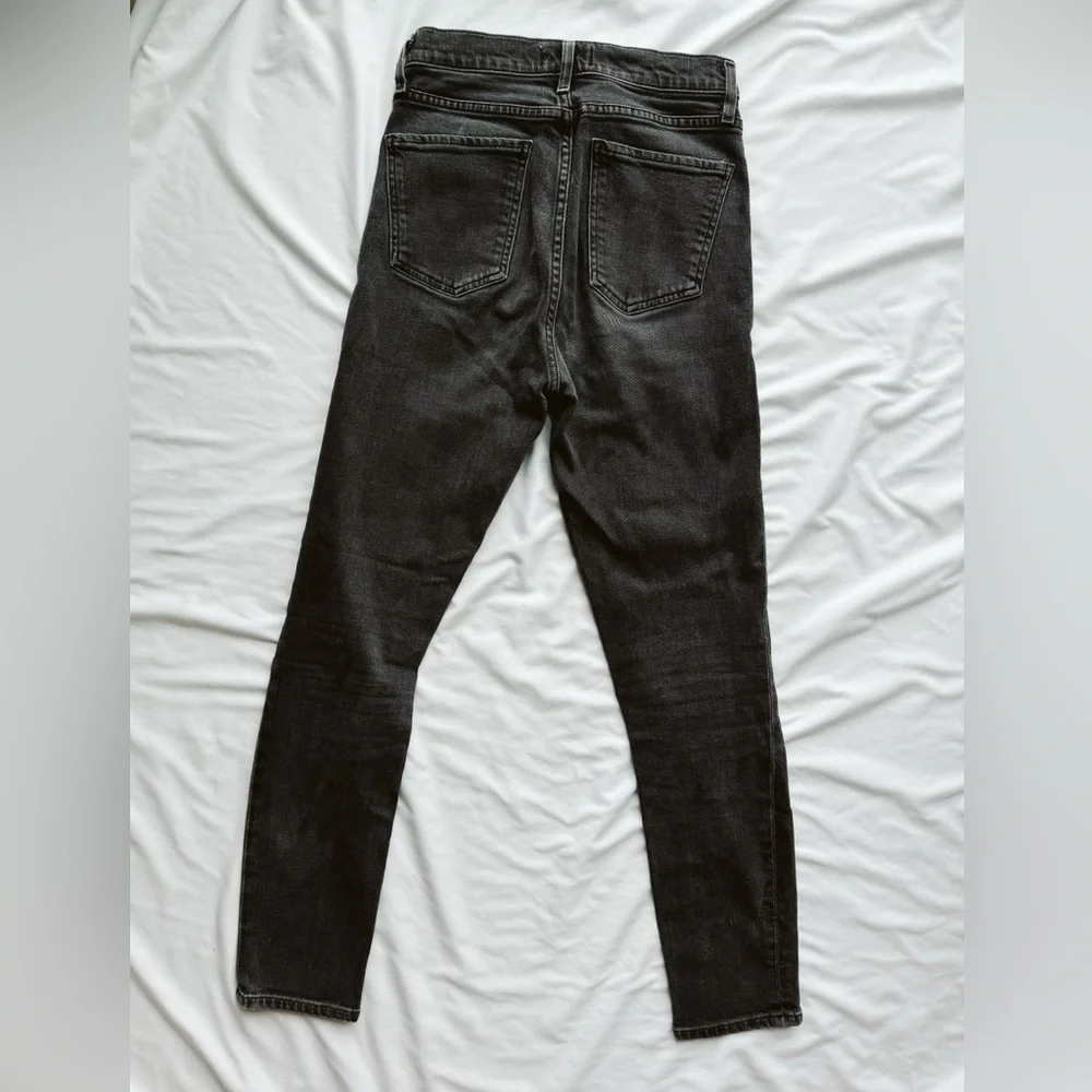 AGOLDE Nico high-waisted straight-leg jeans in faded black - Size 24 - Picture 9 of 12